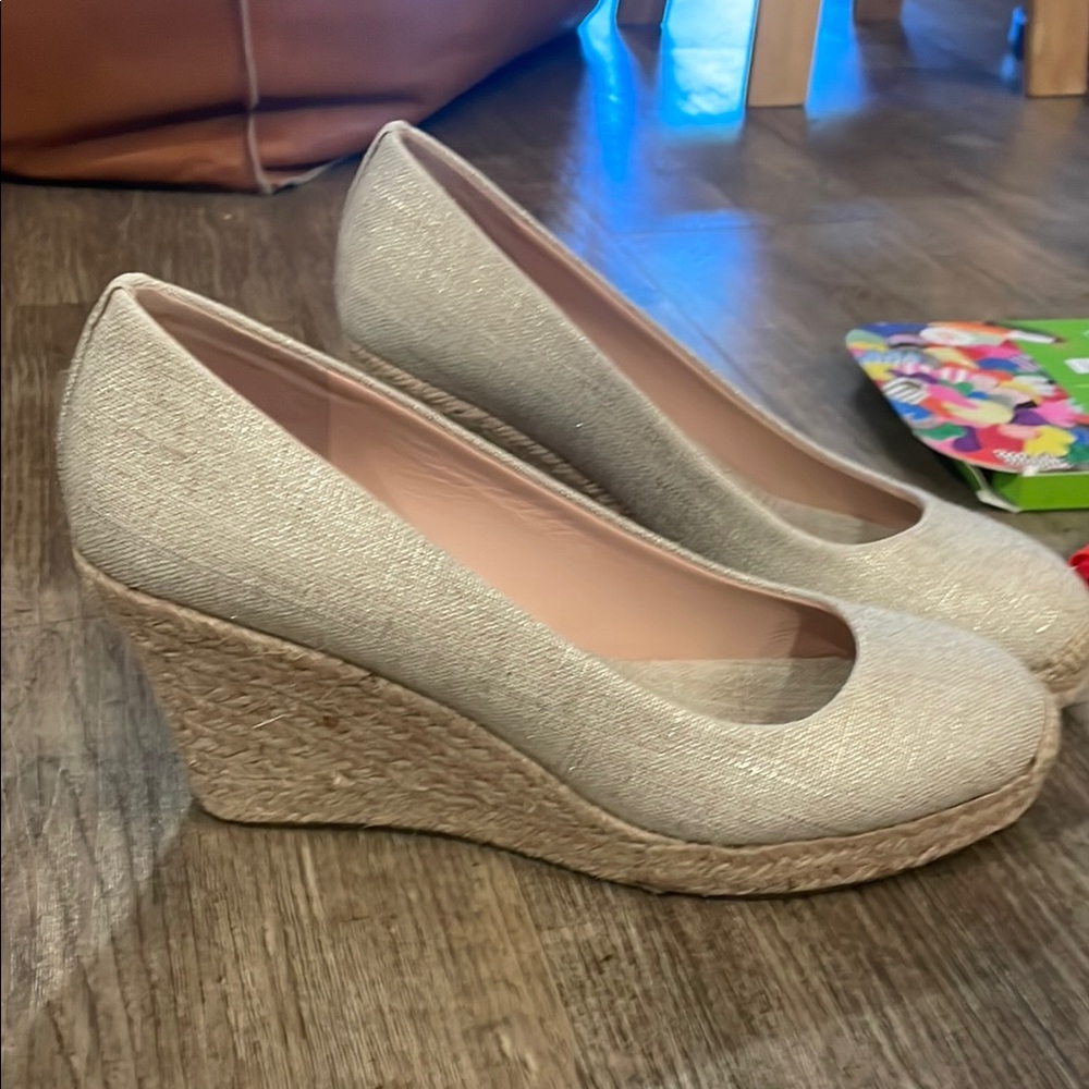 Elegant Cream Wedge Heels
